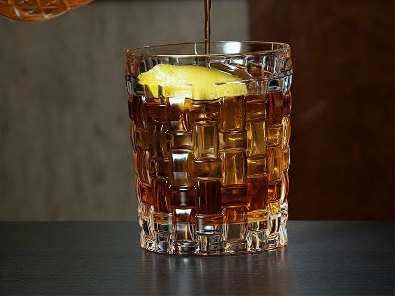 Glass of liquor in Stelaris Bar at Fiesta Americana Hotels