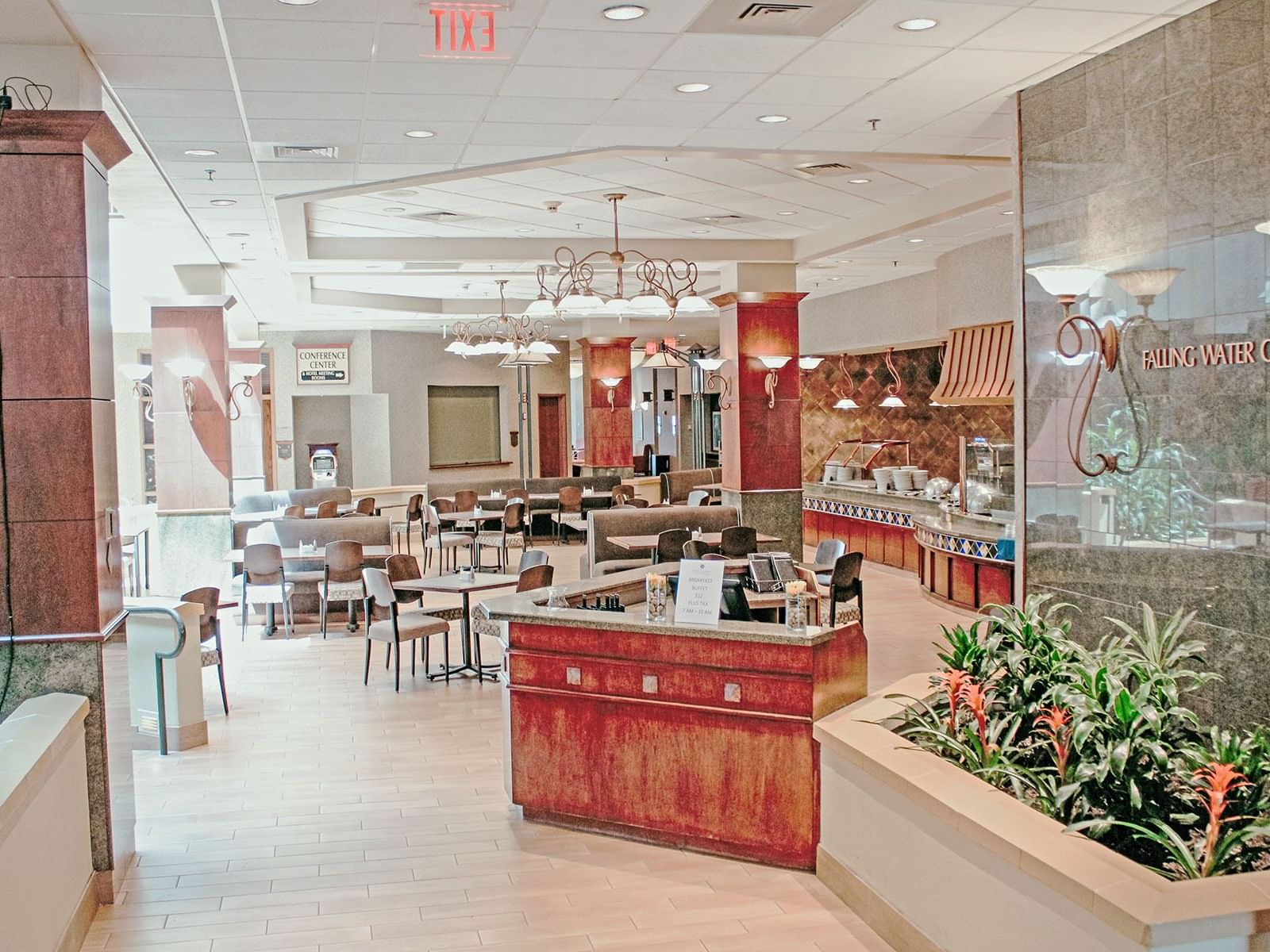 The Falling Water Grille at Hotel Topeka at City Center set to serve breakfast.