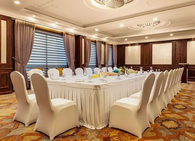 Long table arranged for an event at The Indus Valley Leh, Ladakh event