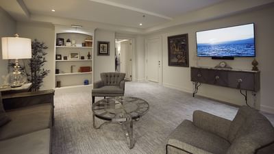 suite with couch and television