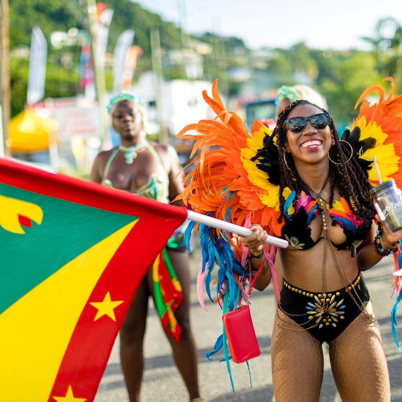 Grenada Carnival traditional dancers near True Blue Bay Resort