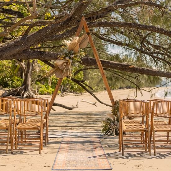 Four Mile Beach Wedding Set Up
