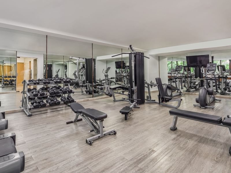 Exercise machines & equipment in the Gym at Fiesta Americana