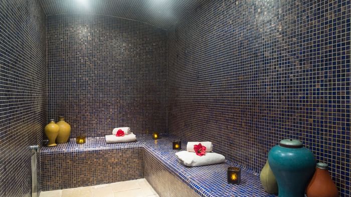Spa amenities in a Sauna at the Originals Hotels