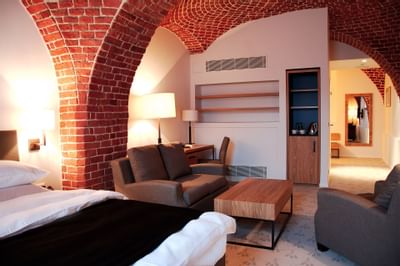 Garden Room Bedroom Area at The Granary La Suite Hotel