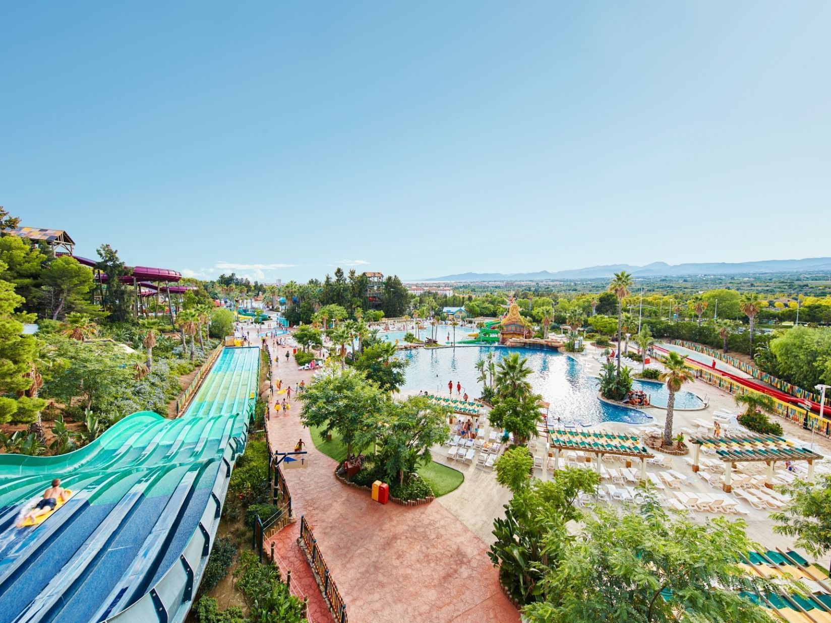 Portaventura Caribe Aquatic Park with thrilling water slides near Ponient Dorada Palace