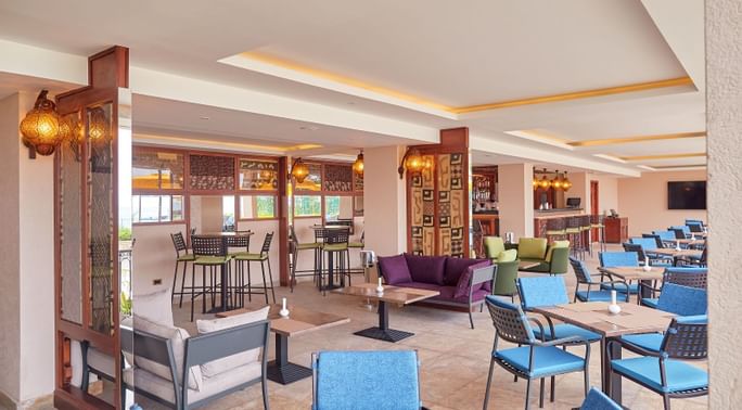 Dining area in Kahuzi biega Restaurant at Goma Serena Hotel
