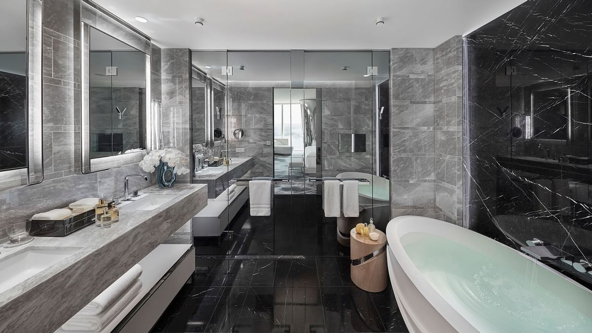 Bathroom interior of Opera Tower Suite at Crown Towers Sydney