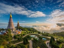 An aerial view of Chaing mai near Hop Inn Hotel