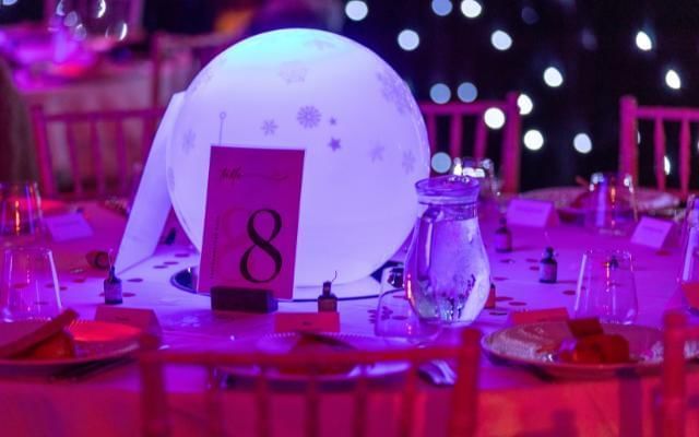 festive joiner party table at easthampstead park in bracknell