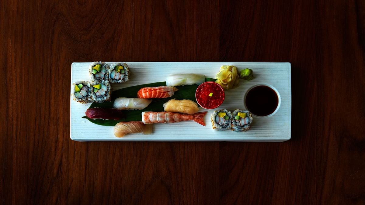 Close-up of food dish served in Nobu at Crown Towers Sydney