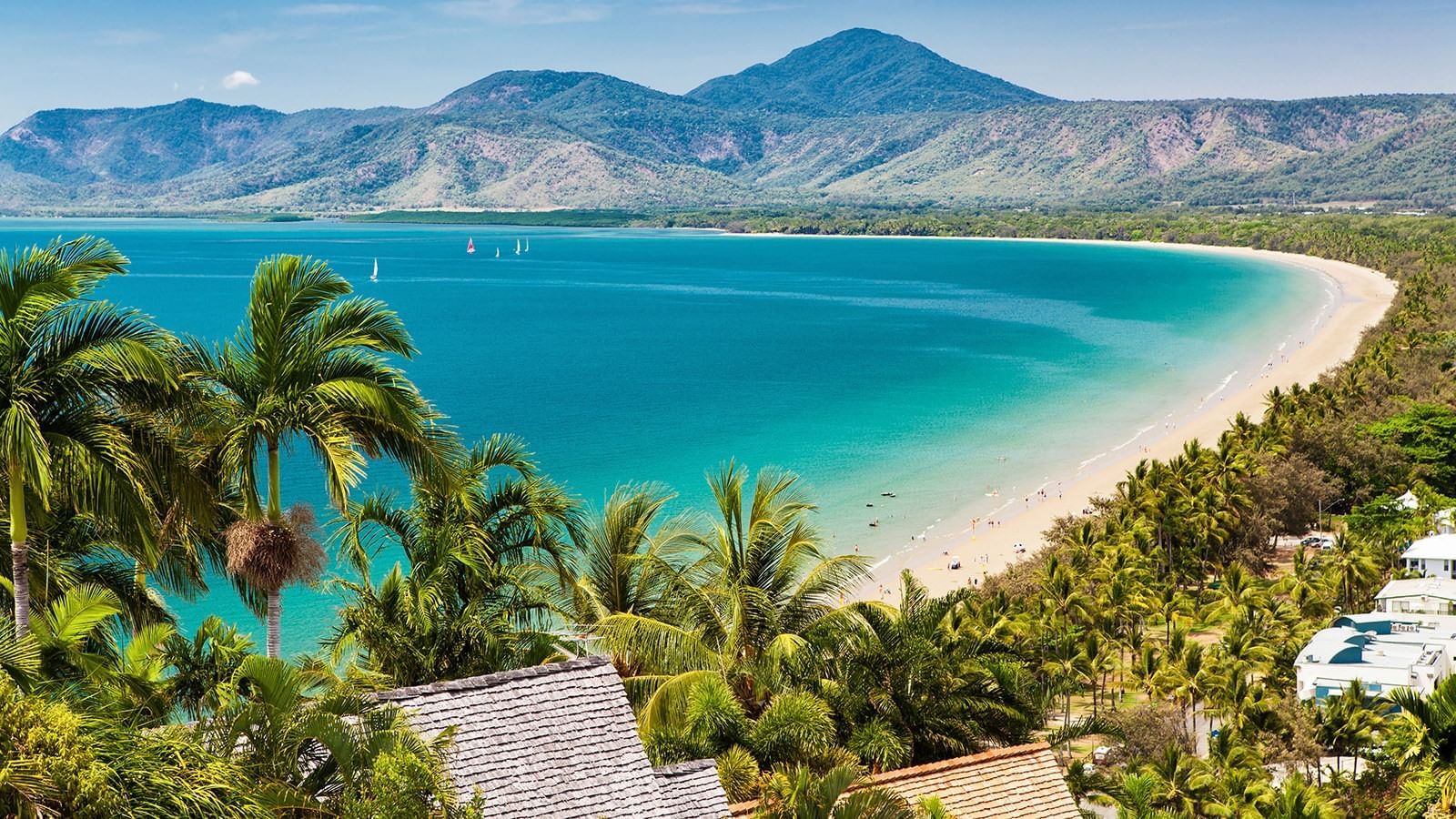 Aerial view of Four Mile Beach at Pullman Port Douglas Sea Temple resort & Spa