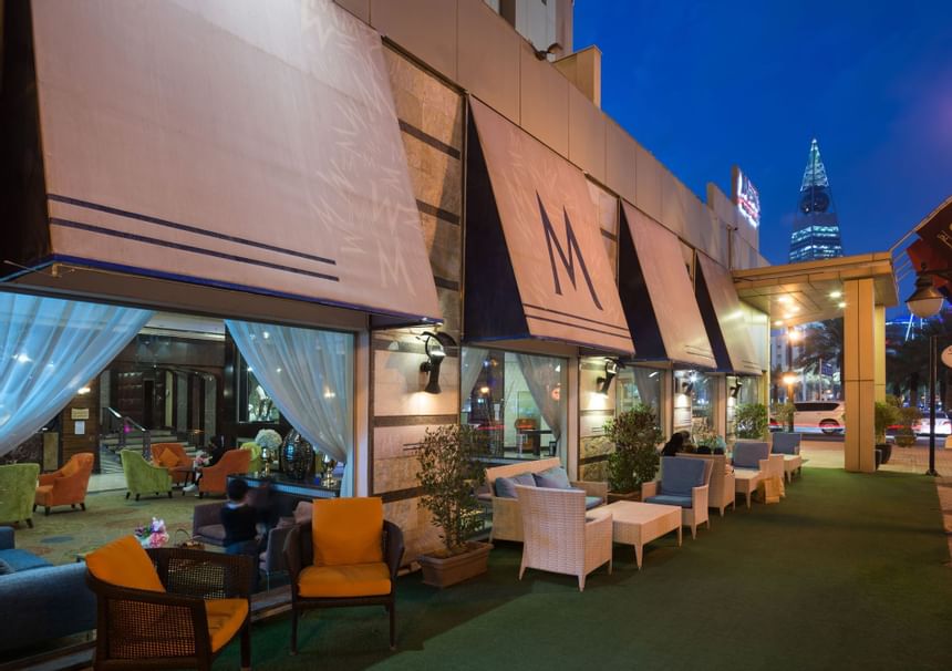 Outdoor Lounge area at Mena Hotel Riyadh