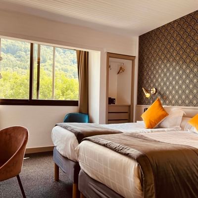 Chambre twin vue Vallée