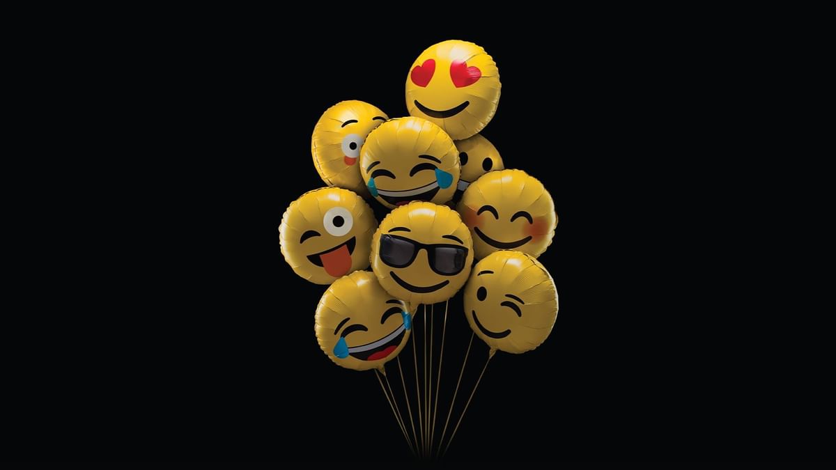 Playful emoji balloons at Crown Hotel Melbourne, adding a fun and celebratory touch to the hotel atmosphere