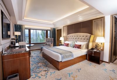 Interior of Grande Suite at The Indus Valley Leh, a luxury hotel in Leh Ladakh