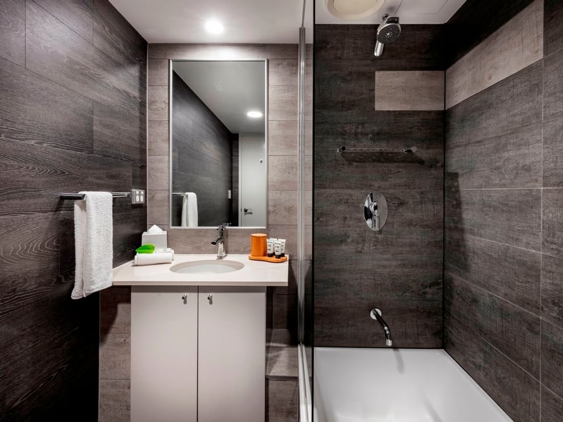 Premium one bedroom bathroom at Sebel Suites Brisbane