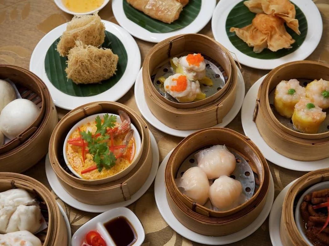 Top view of a traditional menu served at Emporium Suites