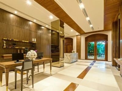 Interior of a Business Center at Chatrium Royal Lake Yangon