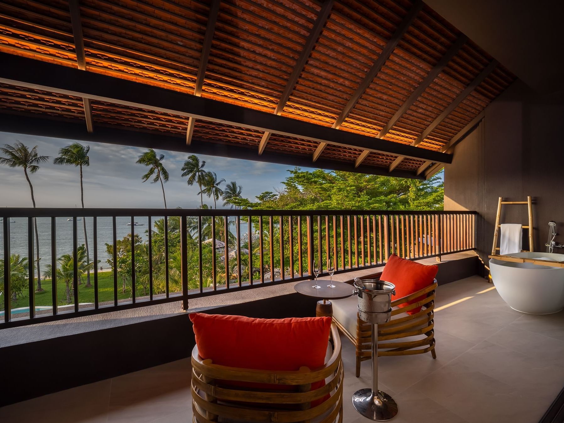 Balcony area of Signature Seaview Suite at U Hotels and Resorts