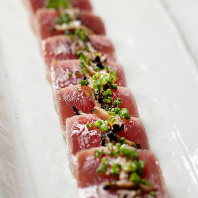 Bloomsbury Street Kitchen Tuna Sashimi Flat Taco With Truffle Ma