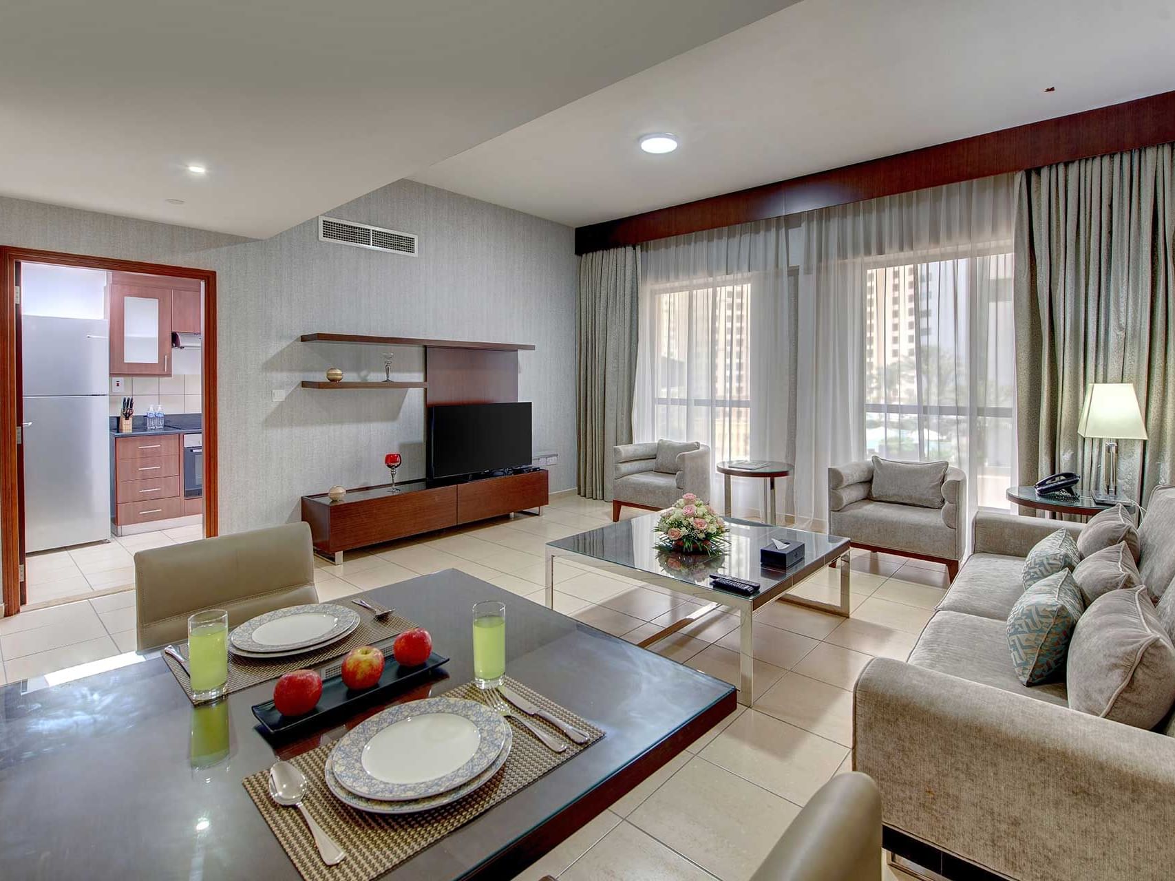 Livingroom at Suha JBR Hotel Apartments