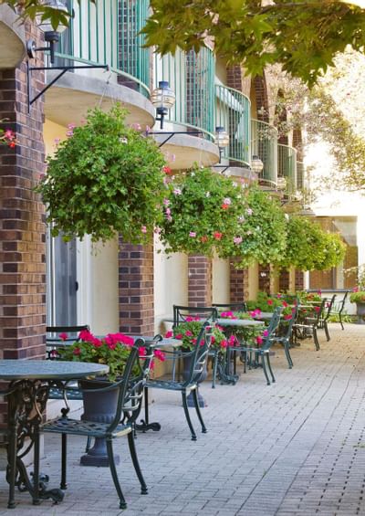 Patios & balconies with flowers at The Inn of Waterloo