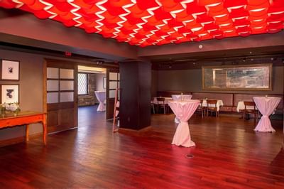 dance floor at cheshire wedding setup