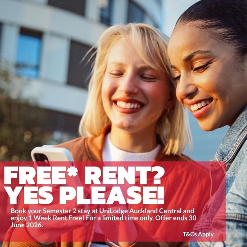 UniLodge Auckland Central Free* Rent Offer