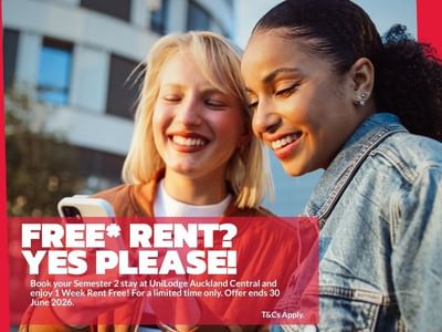 UniLodge Auckland Central Free* Rent Offer