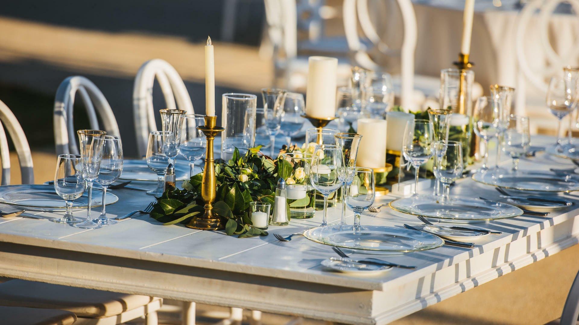 Table Decorations in a wedding at Grand Fiesta Americana