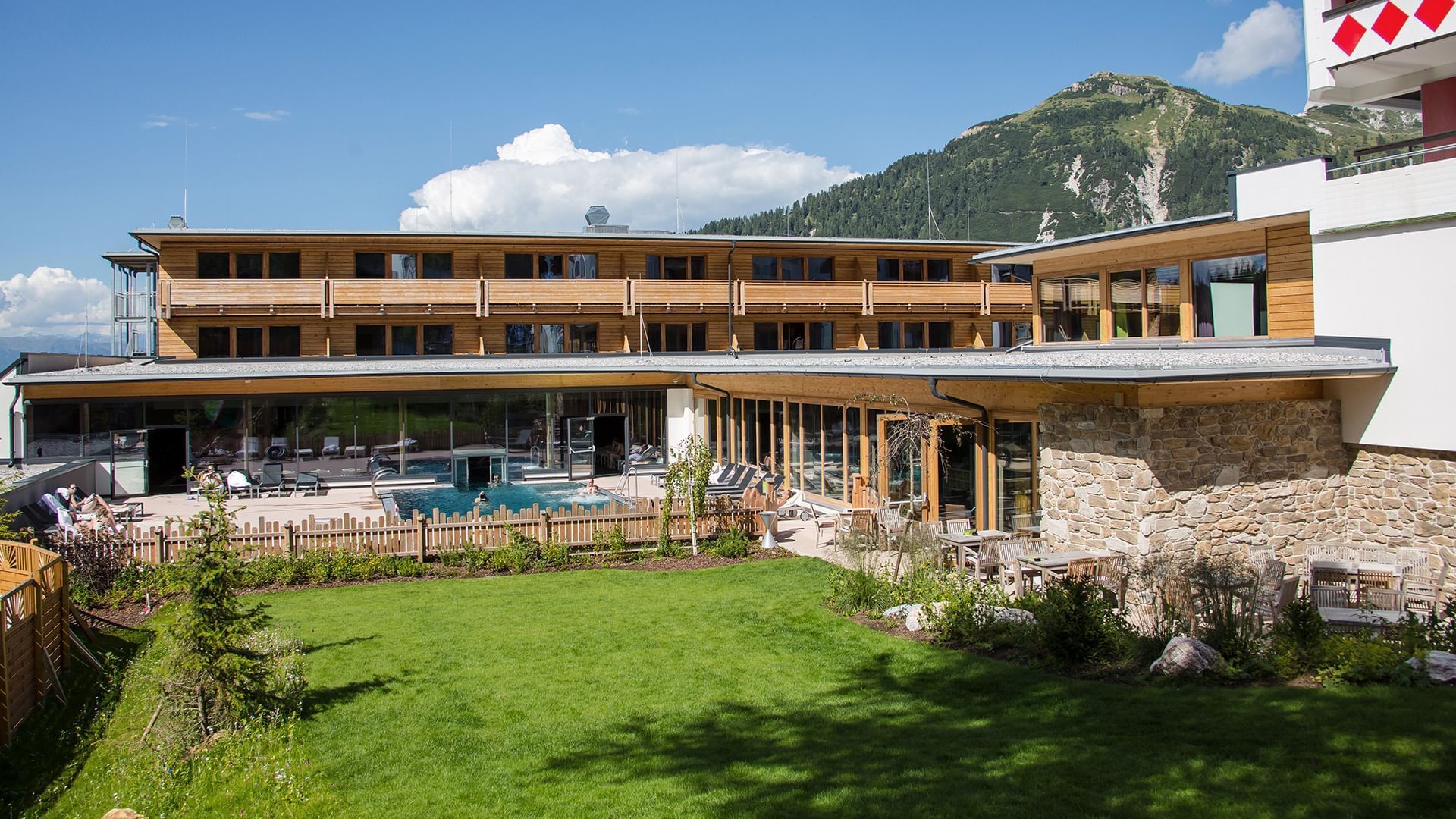 An exterior view of the hotel at Falkensteiner Hotel Sonnenalpe