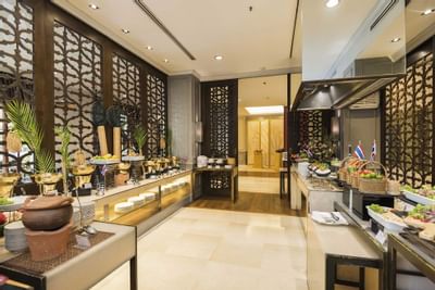 The buffet area of Restaurant at Chatrium Hotel Royal Lake