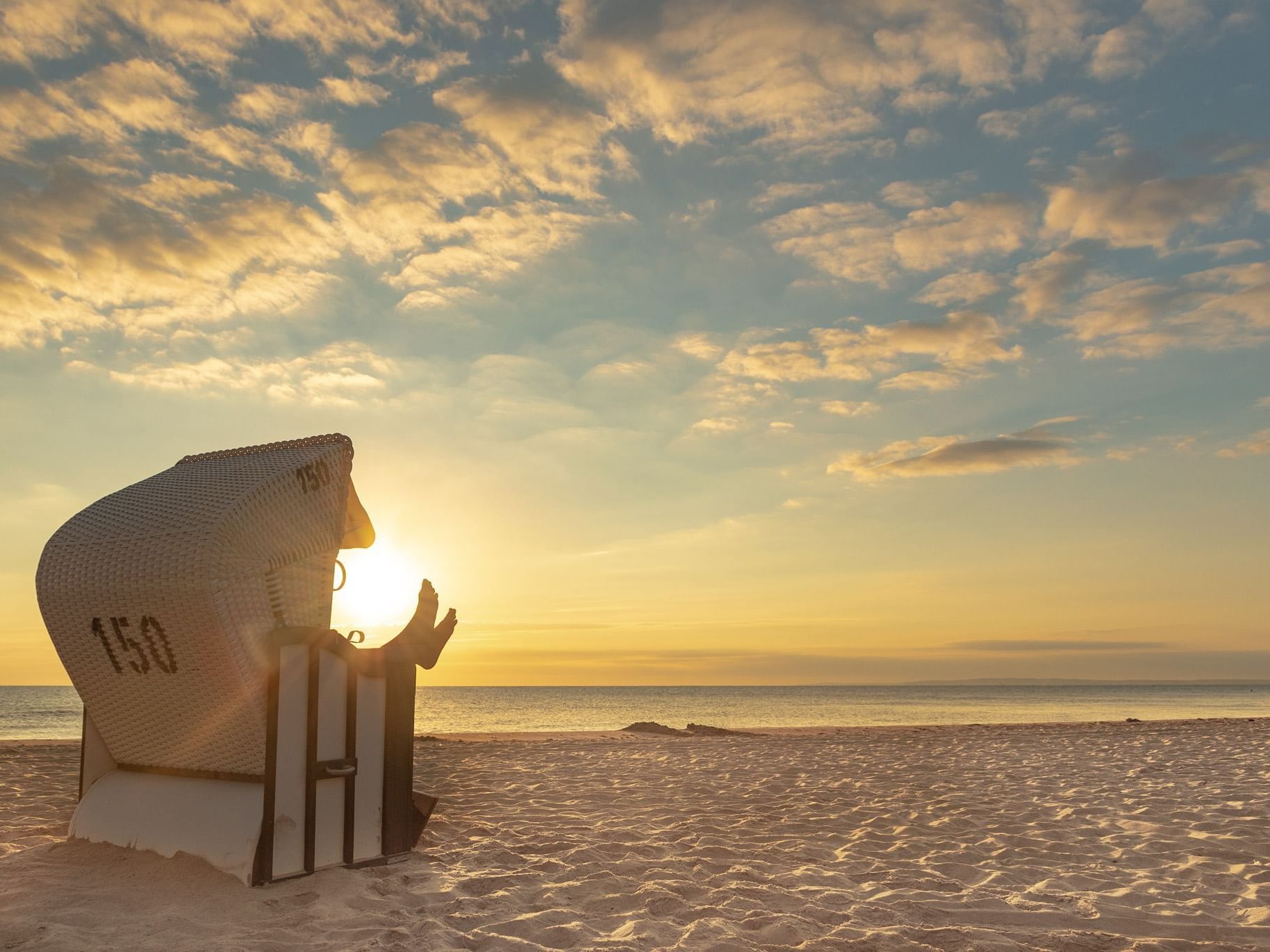 Landscape view of sunset in beach near Precise Resort