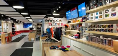 Interior of the sports shop at Stein Eriksen Lodge