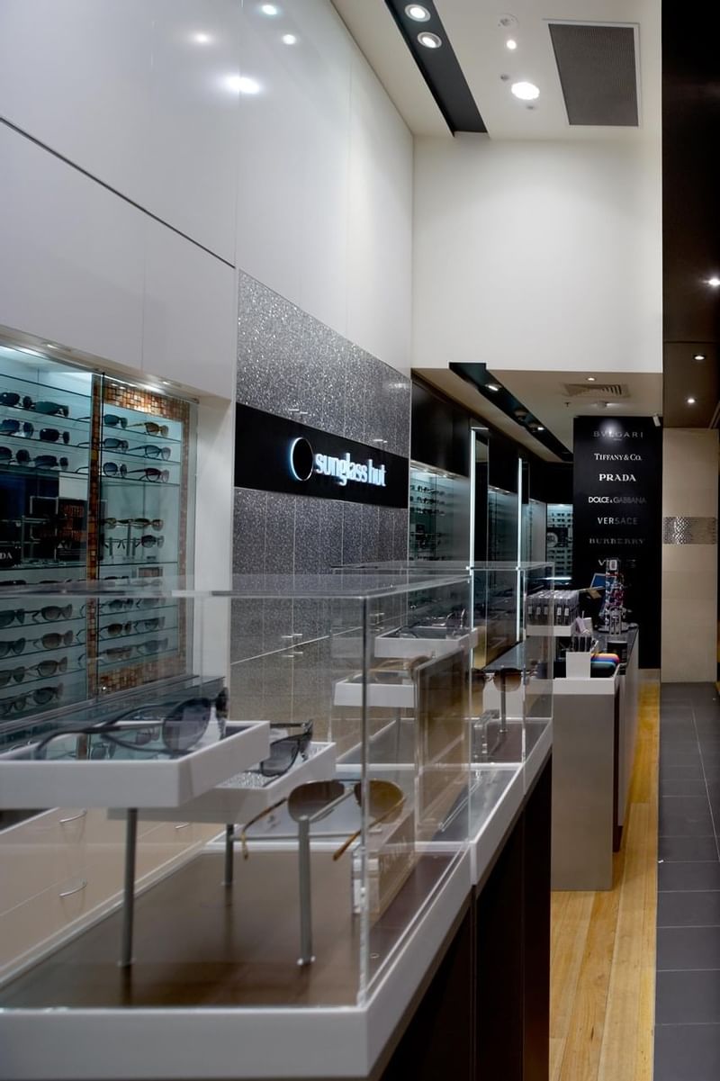 Inside The Sunglass Hut at Crown Metropol Melbourne