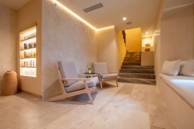 Lounge area in Serena spa at Villa Premiere Boutique Hotel & Romantic Getaway
