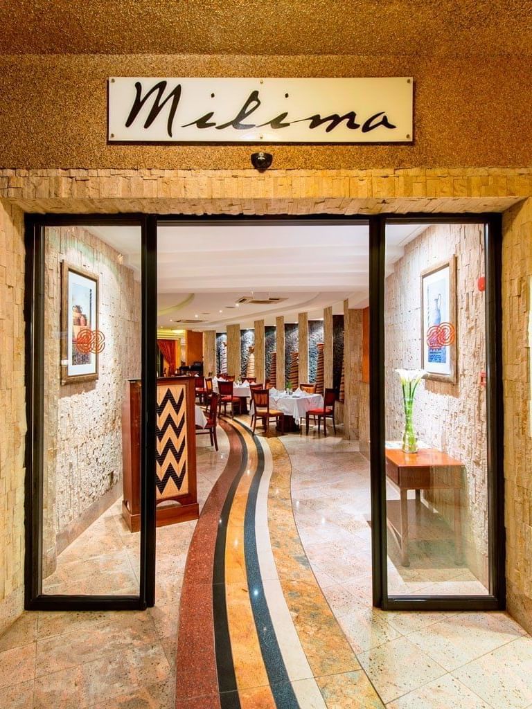 Entrance to the Milima Restaurant at Kigali Serena Hotel