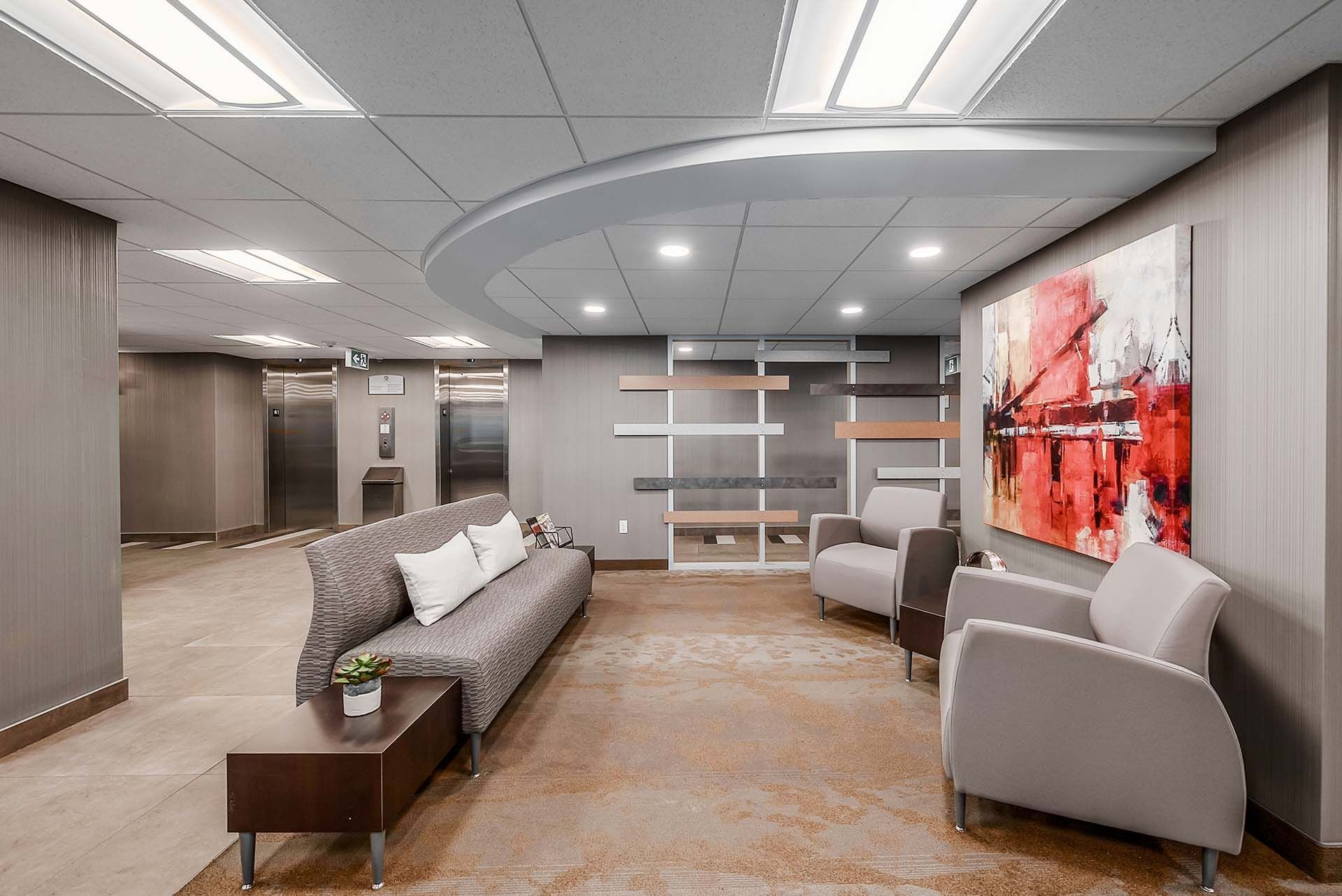 Sitting area in the lobby