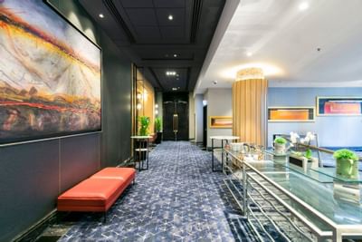 Lounge area by the function area at Amora Hotel Sydney