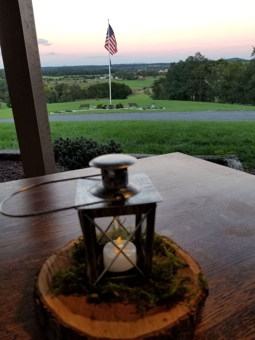 Terrace overlooking Gettysburg.