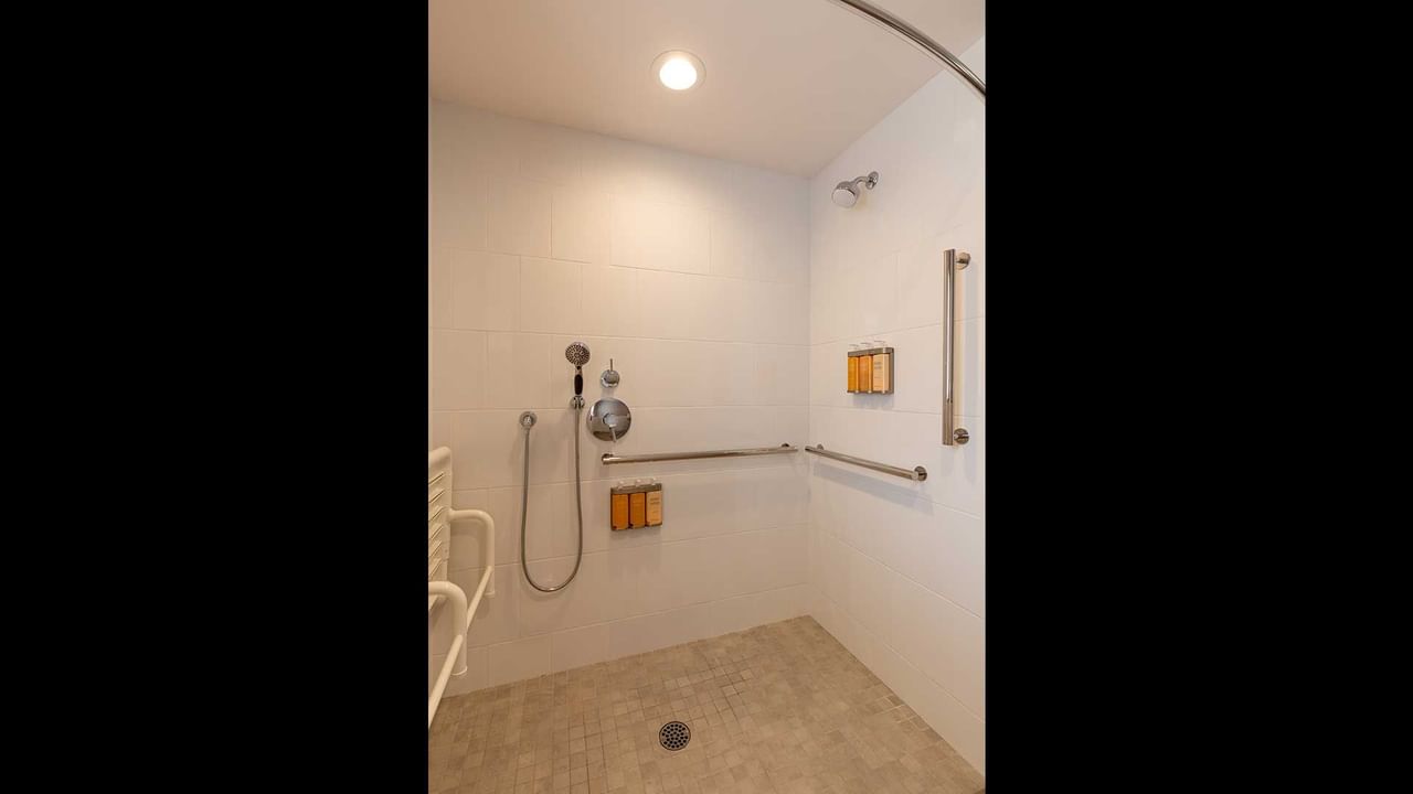 Coast Accessible Two Queens with Garden View - Shower with grab bars