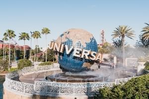 The Universal Orlando Resort globe, in front of Universal Studios Florida which is where Rock the Universe is held.