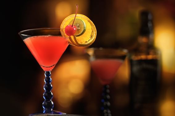 Close-up of a cocktail served at Pelangi Beach Resort & Spa