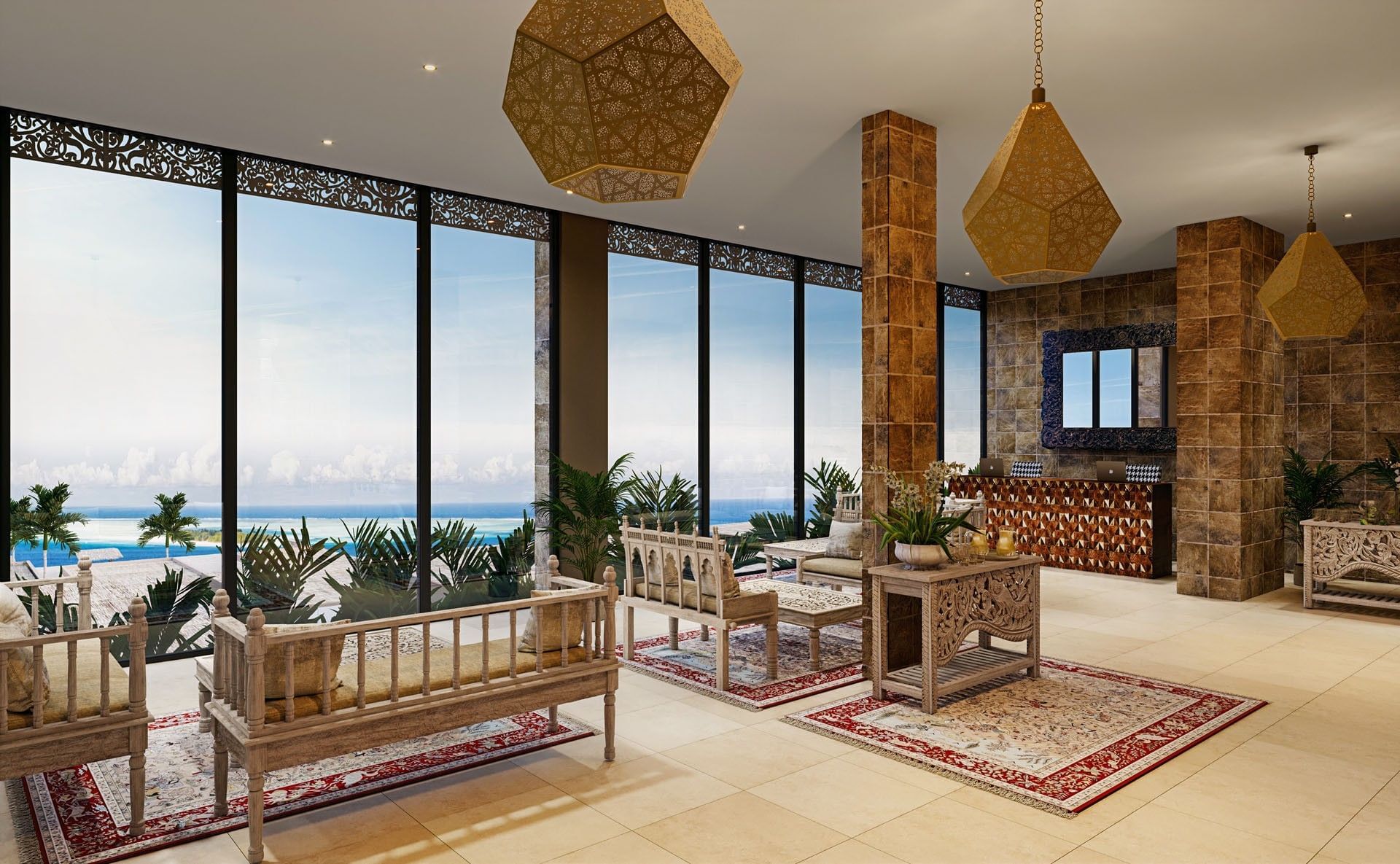 Lobby at Shah Palace Zanzibar