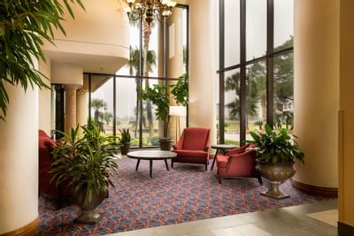Interior of the lobby area at MCM Elegante Beaumont