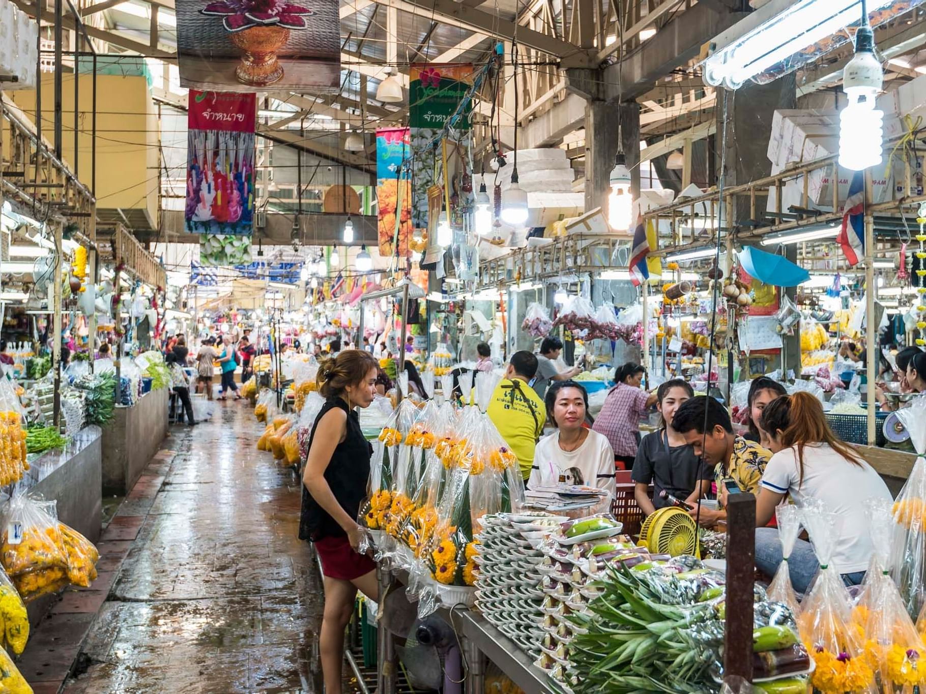 Pak Klong Talad (Flower Market)  near Chatrium Hotel Riverside Bangkok