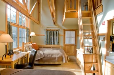 Interior of the Loft with the main floor at Sleeping Lady