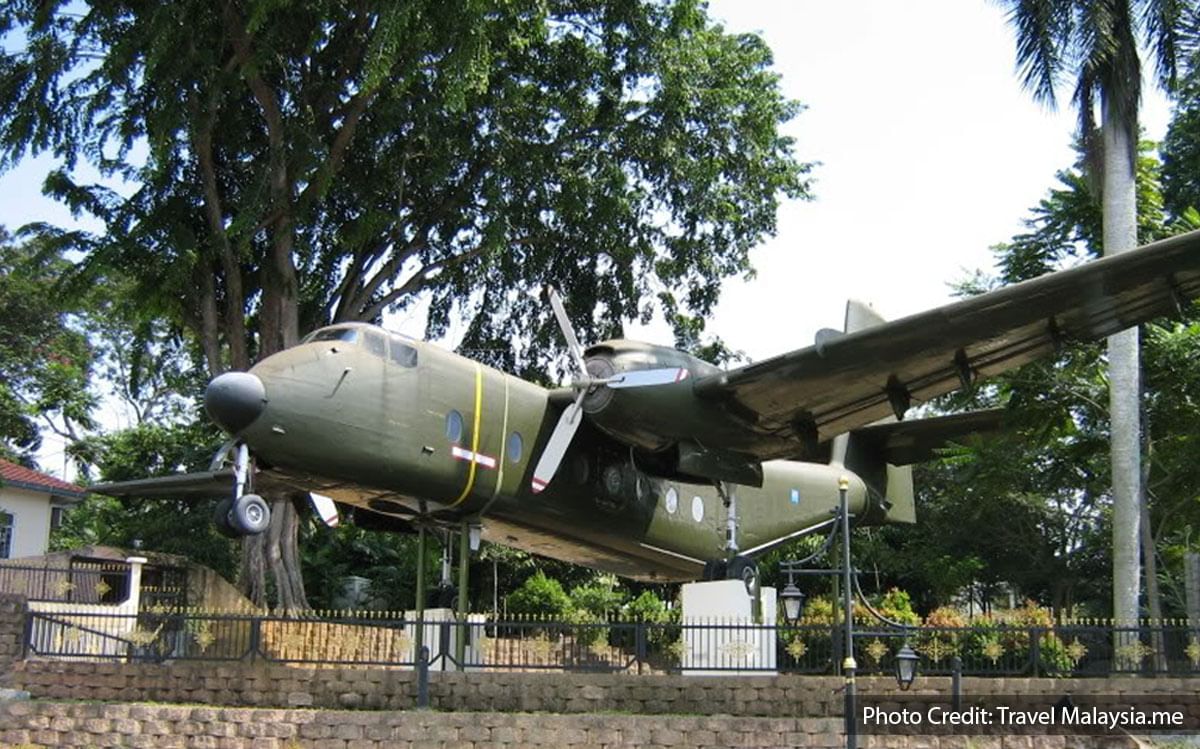 military cargo plane display at army museum port dickson