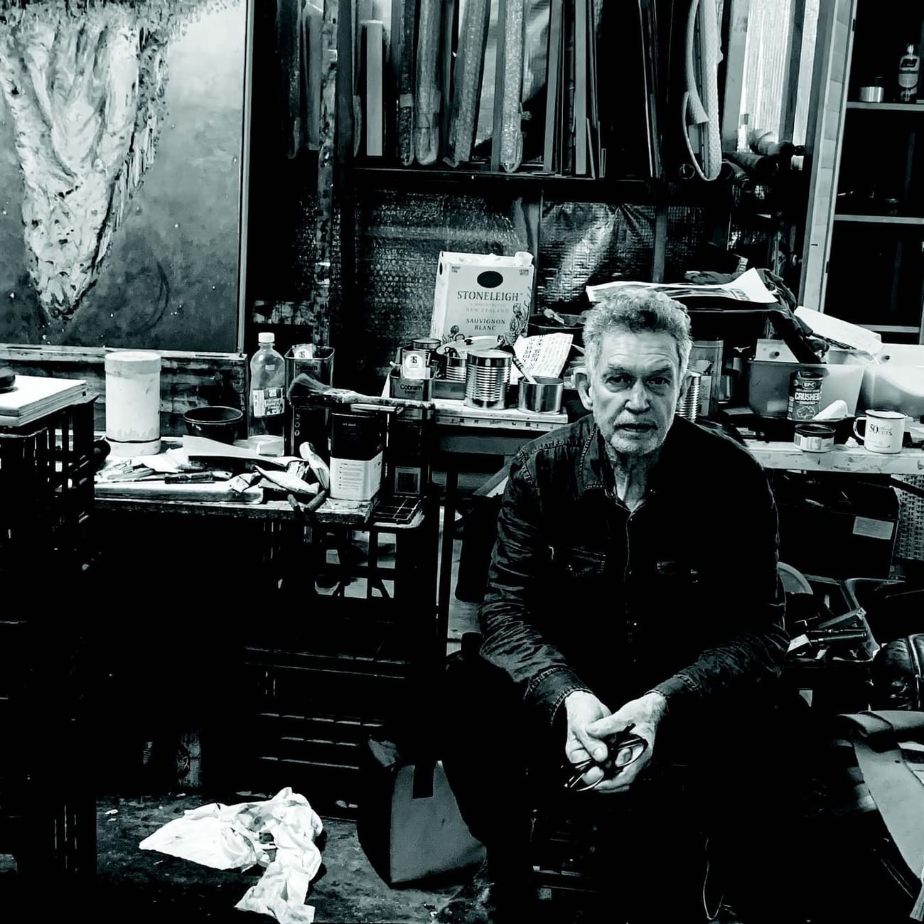 Black & white image of Peter Hudson posing at Sofitel Brisbane Central